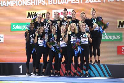 Budapest 2022 FINA World Championships: Water Polo - Day 13.-stock-photo