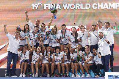 Budapest 2022 FINA World Championships: Water Polo - Day 13.-stock-foto