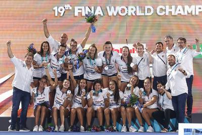 Budapest 2022 FINA World Championships: Water Polo - Day 13.-stock-photo