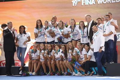 Budapest 2022 FINA World Championships: Water Polo - Day 13.-stock-photo