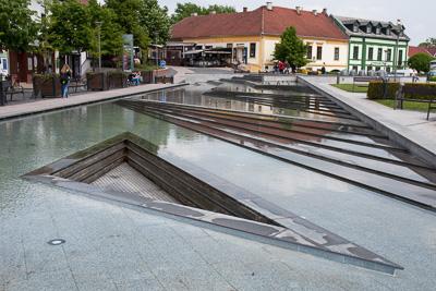 Gyula, Kossuth tér-stock-foto