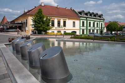 Gyula, Kossuth tér-stock-foto