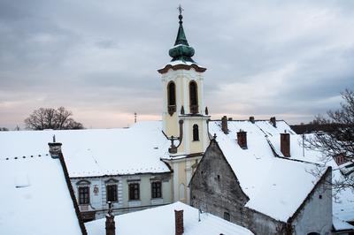 Szentendre, Gyümölcsoltó Boldogasszony templom-stock-foto