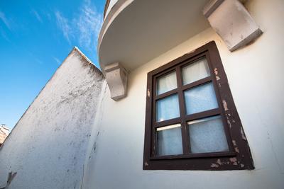 Szentendre, mediterrán hangulatú házak-stock-foto