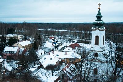 Szentendre, kilátás a Szamárhegyről-stock-foto