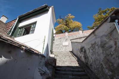 Szentendre, műemlék ház a Várdomb aljában-stock-foto