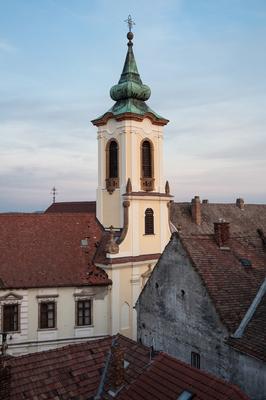 Szentendre, Gyümölcsoltó Boldogasszony templom-stock-foto