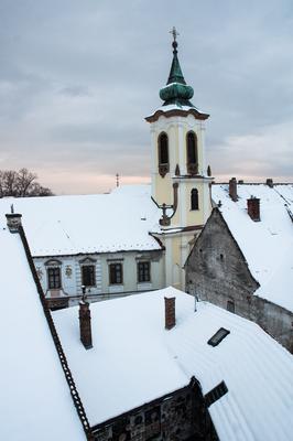 Szentendre, Gyümölcsoltó Boldogasszony templom-stock-foto
