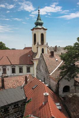 Szentendre, Gyümölcsoltó Boldogasszony templom-stock-foto