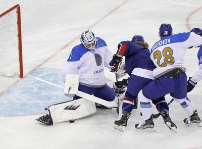 2018 IIHF Ice Hockey World Championship Division I Group A - Day Three-stock-foto