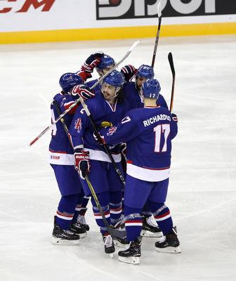 2018 IIHF Ice Hockey World Championship Division I Group A - Day Three-stock-foto