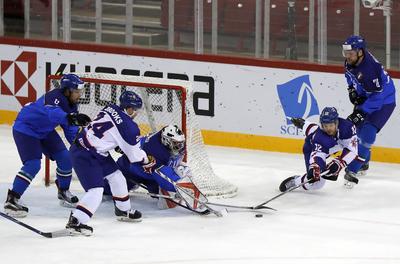 2018 IIHF Ice Hockey World Championship Division I Group A - Day Six-stock-foto