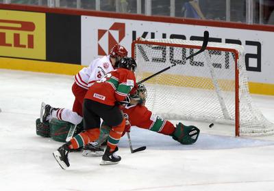 2018 IIHF Ice Hockey World Championship Division I Group A - Day Five-stock-foto