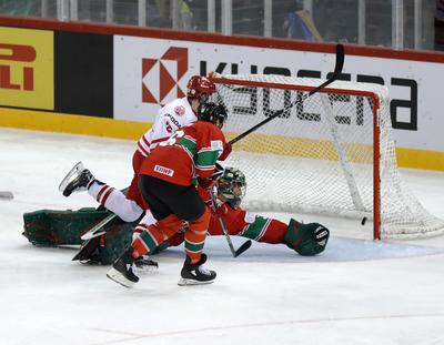 2018 IIHF Ice Hockey World Championship Division I Group A - Day Five-stock-foto
