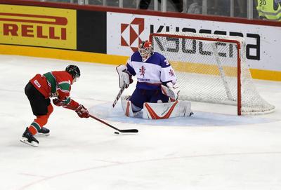 2018 IIHF Ice Hockey World Championship Division I Group A - Day Seven-stock-foto