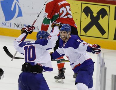 2018 IIHF Ice Hockey World Championship Division I Group A - Day Seven-stock-foto