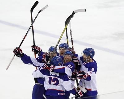 2018 IIHF Ice Hockey World Championship Division I Group A - Day Seven-stock-foto