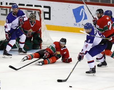 2018 IIHF Ice Hockey World Championship Division I Group A - Day Seven-stock-photo
