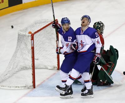 2018 IIHF Ice Hockey World Championship Division I Group A - Day Seven-stock-foto