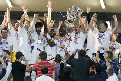 Puskas Akademia FC v Ujpest FC - Hungarian Cup Final-stock-photo