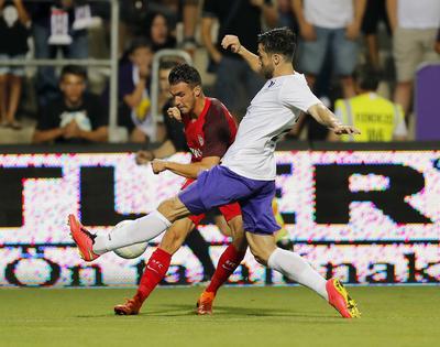 Ujpest FC v Sevilla FC - UEFA Europa League Second Qualifying Round: 2nd Leg-stock-photo