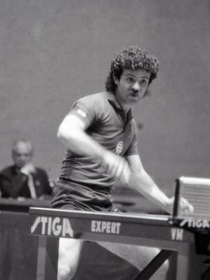 Gergely Gábor 1982 Asztalitenisz Európa Bajnokság Budapest-stock-foto