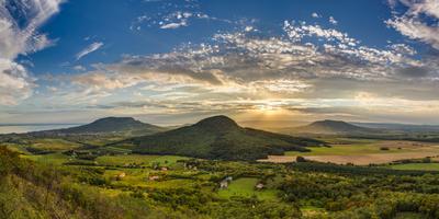 Balaton-felvidéki tájkép-stock-foto