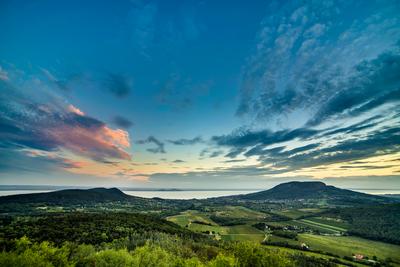 Balaton-felvidéki tájkép-stock-foto