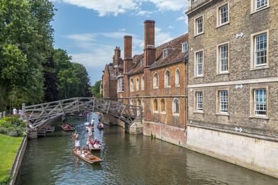 Csónakázás Cambridge városában.-stock-foto