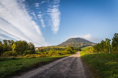 Balaton-felvidéki tájkép-stock-foto