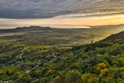 Őszi tájkép a Balaton-felvidékről-stock-foto