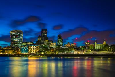 London esti fényekben-stock-foto