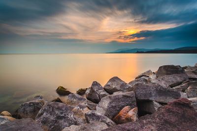 Balatoni naplemente-stock-foto