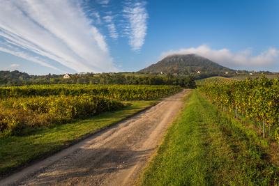 Balaton-felvidéki tájkép-stock-foto