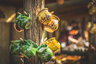 Kézműves piac, vásár-stock-foto