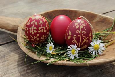 Hagyományos húsvéti dekoráció-stock-photo