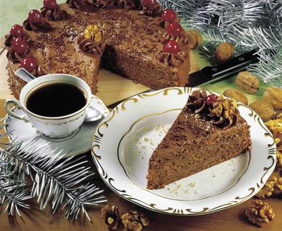 Diótorta liszt nélkül-stock-foto