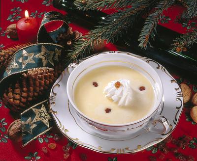 Karácsonyi borkrémleves-stock-foto