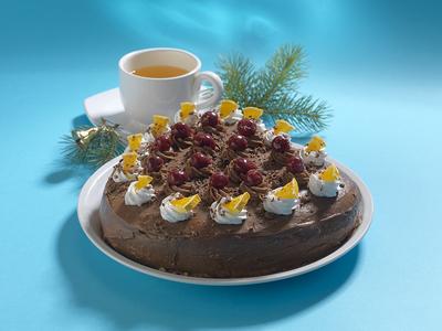 karácsonyi narancsos csokoládétorta1-stock-foto