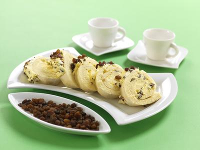 karácsonyi mazsolás tekercs-stock-foto