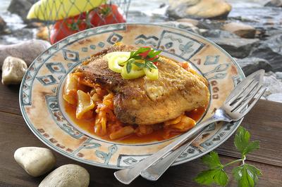 lecsós ponty-stock-foto