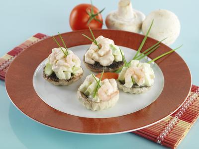 majonézes rákkal töltött gomba-stock-foto