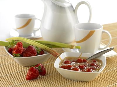 Rebarbara reggel-stock-foto