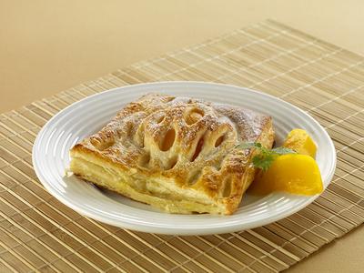 rácsos barackos túrós sütemény-stock-foto