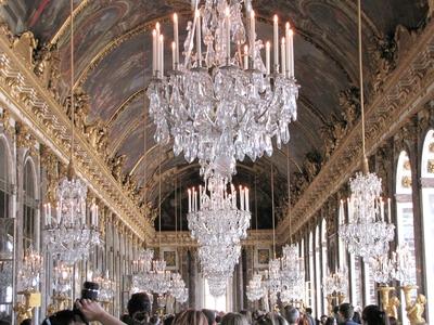 A versaillesi katély üvegterme-stock-foto