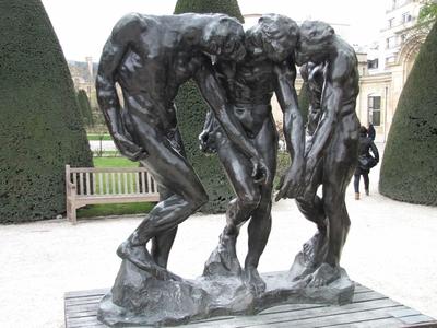 Rodin: Három árnyék szobor-stock-foto