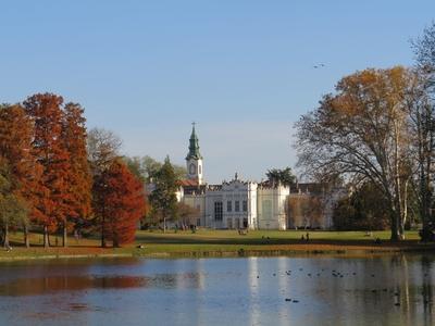 A martonvásári Brunszvik kastély és parkja-stock-foto