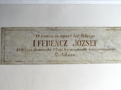 Ferenc József emléktábla - Pécs-stock-photo