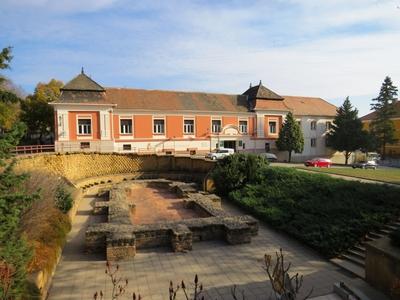 Pécs - római kori leletek - Pezsgõház-stock-foto