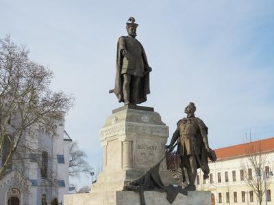 Hajdúböszörmény - Bocskai szobor-stock-foto